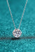 1 Carat Moissanite Sterling Silver Pendant Necklace with Elegant Round Design