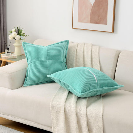 Corduroy Pillow Covers Super Soft Boho Striped Pillow Covers Broadside