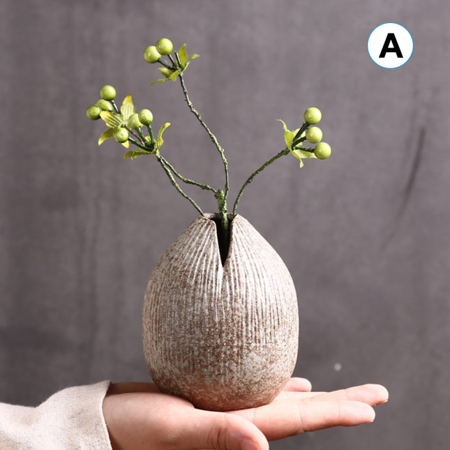 Handmade Ceramic Vintage Tabletop Ornament Vase 8.4x10cm