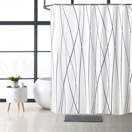 Hot Sale Nordic Style Waterproof Shower Curtain Cross-border Toilet Bl