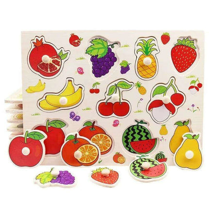 Interactive Montessori Wooden Puzzle Set - Fun Learning Toy for Early Childhood Development