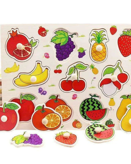 Interactive Montessori Wooden Puzzle Set - Fun Learning Toy for Early Childhood Development