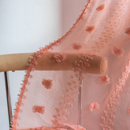 Bohemian Tufted Floral Curtain | 5 Colours, 12 Widths, 132cm Drop