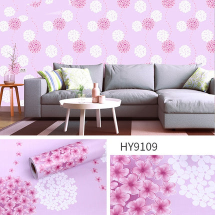 Large Flower Wallpaper Mixed With Family Style