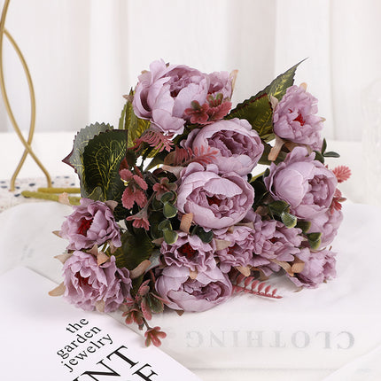 Peekaboo Studio Artificial Peony Bouquet - Realistic & Durable Decor
