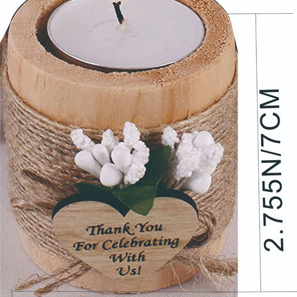 Wooden Candle Holder for Bedroom Cafe Decor Party Atmosphere Candlestick