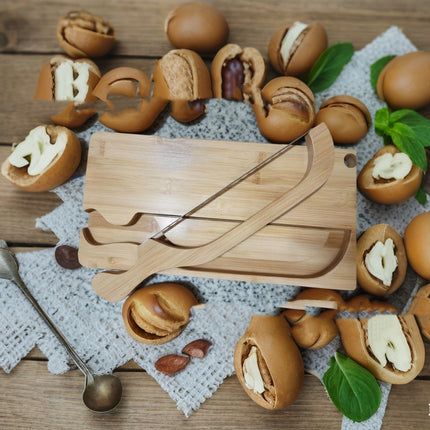 Bread Knife And Chopping Board Set Bamboo Style For Toast And French Stick