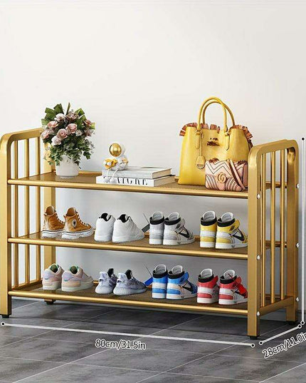 Elegant Metal Shoe Organizer for 12-20 Pairs: A Chic Storage Solution for Every Room