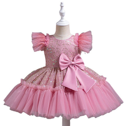 Peekaboo Studio Flower Children's Wedding Dress with Tulle Skirt, Summ