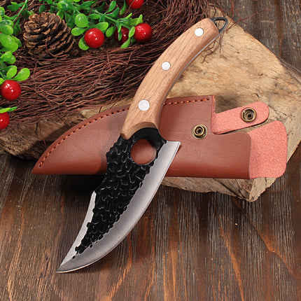 Portable Boning Knife With 5Cr15 Stainless Steel Blade 7 Inch PU Leather Case