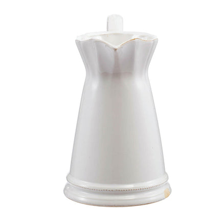 Maisie White Porcelain Pitcher - 8.5x6x9", Elegant Design & Durable
