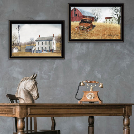 Billy Jacobs 2-Piece Black Framed Wall Art Set - Washday & Truck Print
