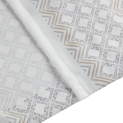 Room & Decor 2Pk Tufted Stripe Curtain Panels, 50x95", White Taupe