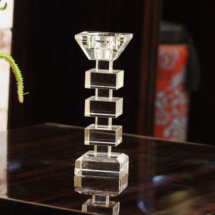 Crystal Candle Holder For Modern Home Showrooms And Wedding Centerpieces