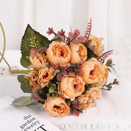 Peekaboo Studio Artificial Peony Bouquet - Realistic & Durable Decor