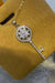 Elegance Unlocked: Platinum-Plated Key Pendant Necklace with 1 Carat Moissanite