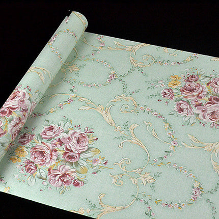 European-style Pastoral Floral Self-adhesive Wallpaper