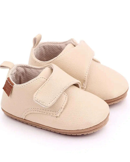 Newborn Baby Shoes Baby Boy Girl Shoes Classic Leather Rubber Sole Anti-slip