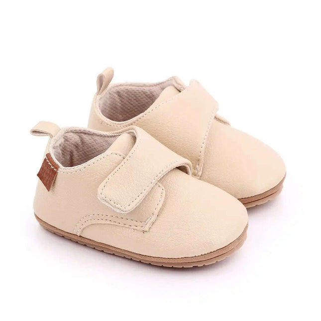 Newborn Baby Shoes Baby Boy Girl Shoes Classic Leather Rubber Sole Anti-slip