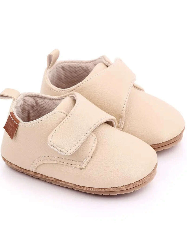 Newborn Baby Shoes Baby Boy Girl Shoes Classic Leather Rubber Sole Anti-slip