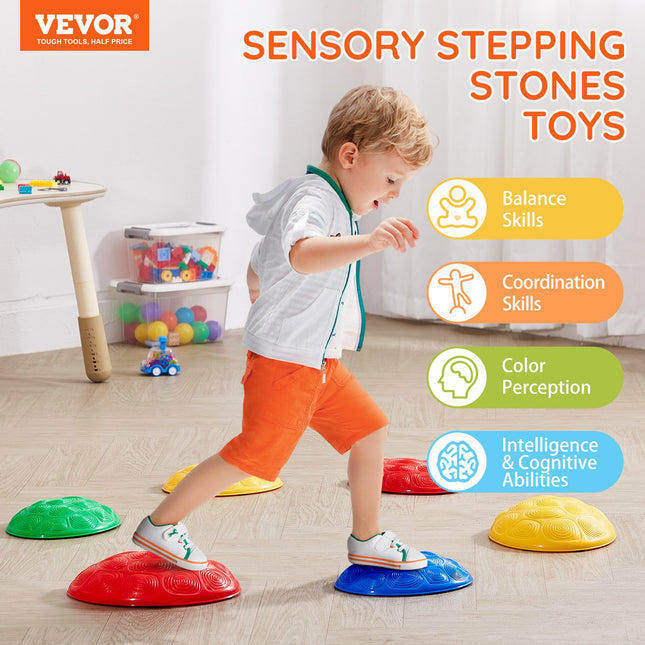 Peekaboo Studio VEVOR Kids Balance Stepping Stones - 6 PCS, Indoor/Out