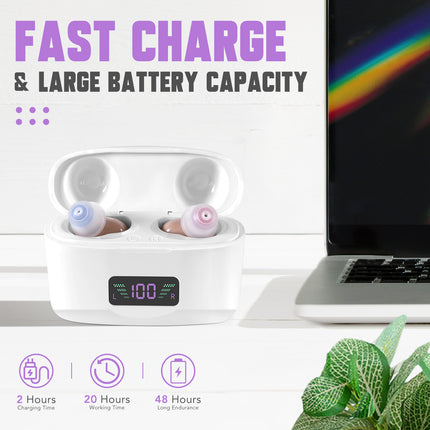 Peekaboo Studio Portable Hearing Aids with Charging Case & Sound Ampli