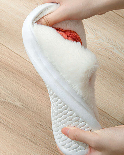 Cotton Slippers For Women Autumn And Winter Indoor Warm And Cute Home Slippers Non-slip Fuzzy Plush Shoes