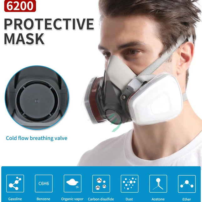 Peekaboo Studio Original 6200 Reusable Half Face Respirator with Fog-p
