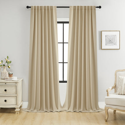 Blackout Curtains Rod-pocket Style With Loop Tabs For A Curtain Rod