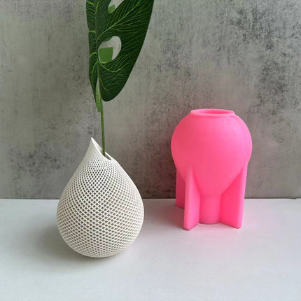 Water Drop Vase Silicone Mold For Candle Plaster And Baking