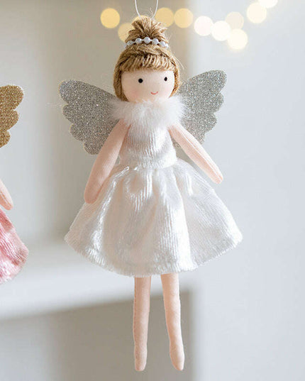 Christmas Decoration High-grade Flannel Ankle-tied Girl Angel Small Pendant