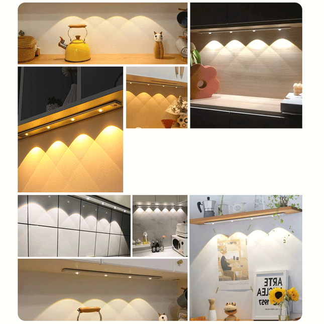 USB LED Night Light With Motion Sensor Ultra Thin Wireless Cabinet Wardrobe