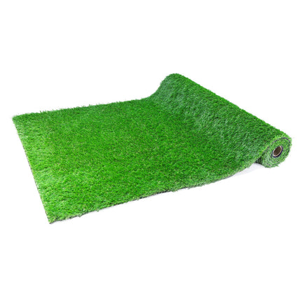 Room & Decor 2-Pack 3.3ft x 10ft Realistic Synthetic Grass Rug with Dr