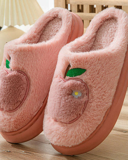 Cotton Slippers For Women Autumn And Winter Indoor Warm And Cute Home Slippers Non-slip Fuzzy Plush Shoes
