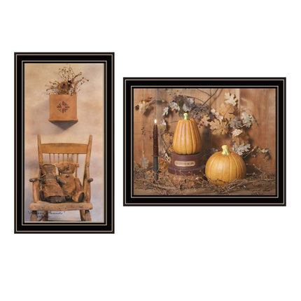 Billy Jacobs 2-Piece Framed Wall Art - Friends & Pumpkins Decor