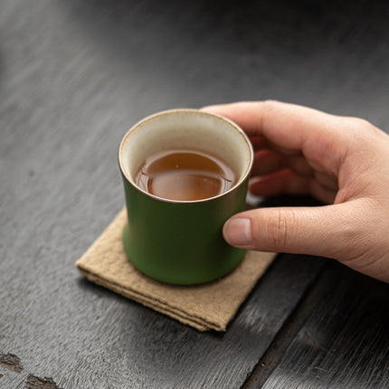 Ceramic Bamboo Green Bamboo Tea Household Landscape Cup Lid