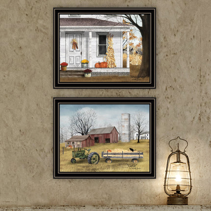 Billy Jacobs 2-Piece Autumn Greetings Wall Art Set - Black Framed Prin