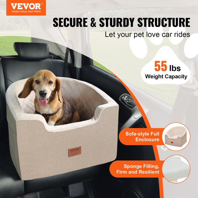 Peekaboo Studio VEVOR Dog Booster Car Seat, Adjustable & Safety Harnes