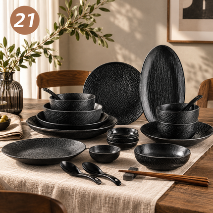 Handmade Artisan Ceramic Dining Set - Très Elite