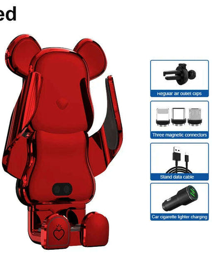 Innovative 15W Wireless Fast Charging Car Phone Mount - Mobile Device Holder for Auto Accessories