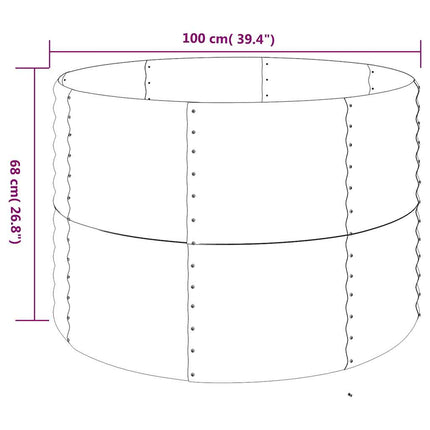 Peekaboo Studio Galvanized Raised Garden Bed 100x Durable & Weather-Re