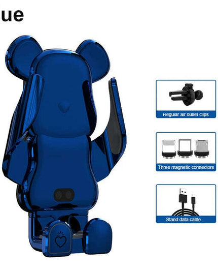 Innovative 15W Wireless Fast Charging Car Phone Mount - Mobile Device Holder for Auto Accessories