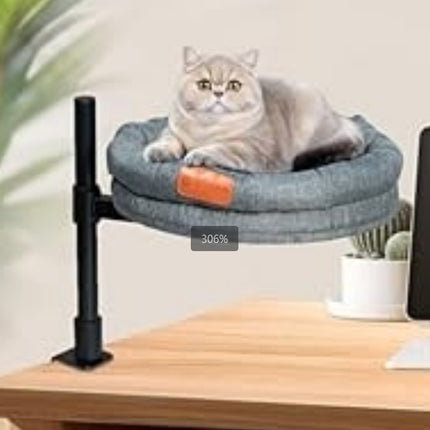 Circular Fabric Cat Bed – Stylish, Cushioned Design