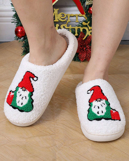 Cute Cartoon Santa Claus Home Slippers Couple Indoor Floor Bedroom Slipper Christmas Warm Shoes Women Men