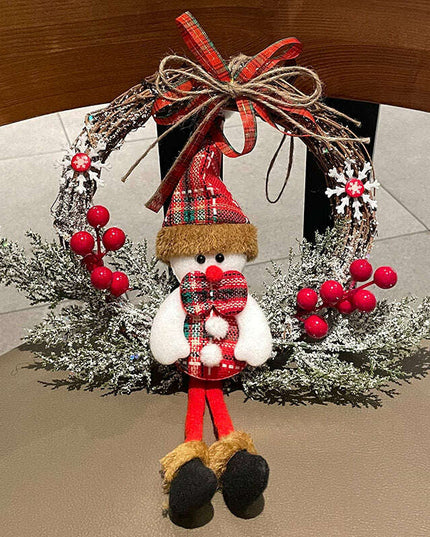 Old Man Snowman Elk Vine Ring Christmas