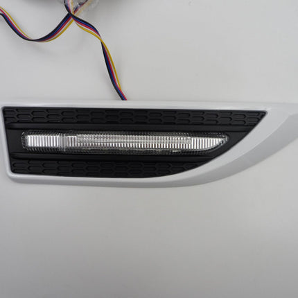 Car Fender Side LED Light Driving Lamp ABS PC 27.4x7x1.5cm Black White Silver