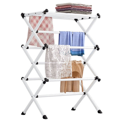 Peekaboo Studio 3-Tier Metal Clothes Airer Dryer - Indoor/Outdoor Use
