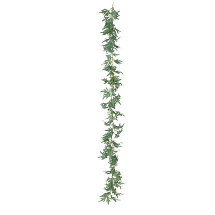 AliKopy 5.5ft Cream Artificial Daisy & Magnolia Leaf Garland - UV Resi