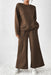 Dark Brown Ultra Loose Textured 2pcs Slouchy Outfit