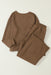 Dark Brown Ultra Loose Textured 2pcs Slouchy Outfit